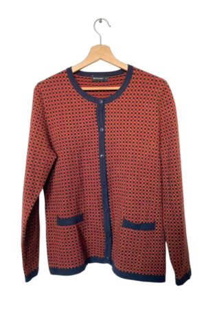 fijn gebreid vest met gouddraad