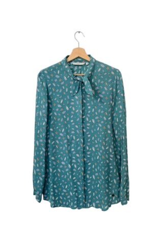 blouse met strikkraag
