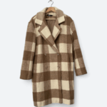 lange geruite jas wol