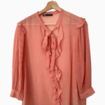 blouse met strikkraag